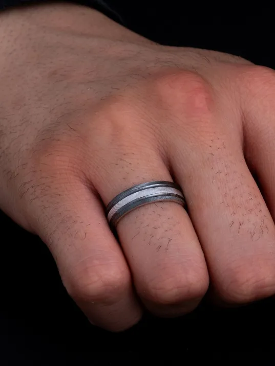 Erkek Gümüş Yüzük - 925 Ayar Bombeli Snake Model Gümüş Alyans Yüzük Erkek Gümüş Yüzük - 925 Ayar Bombeli Snake Model Gümüş Alyans Yüzük