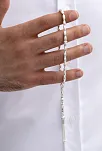 Gümüş Tespih Arpa Kesim Orta Bilek Boy 18gr Gümüş Tespih Arpa Kesim Orta Bilek Boy 18gr