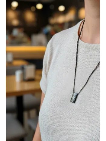 YantraX Zarif Kaplama Çelik Kadın Kolye Sri Yantra ve Kubera Yantra Sembolü Kararmaz Paslanmaz