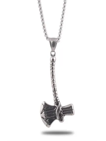 Ottoman Balta Erkek Çelik Zincir Kolye Cklbltafgrl-gms