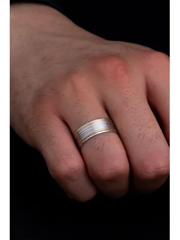 Hera Model Erkek Gümüş Tek Alyans Yüzük Nişan Söz Yüzüğü