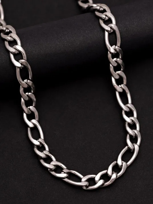 Erkek Çelik Kolye - 11 Mm Figaro Model Çelik Kolye