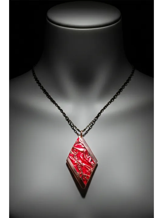 Kadın Bakır Set - Kırmızı Tutkunun Rengi Kalın Model Bakır Kadın Kolye Bileklik Yüzük Küpe Set