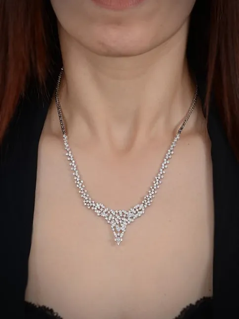 Balın Bayan Zirkon Taşlı Gümüş Su Yolu Set - Kolye, Bileklik, Küpe, Yüzük