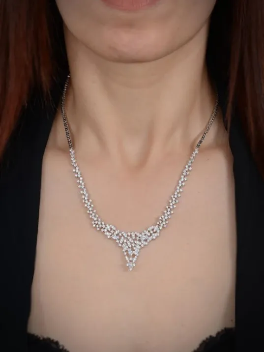 Balın Bayan Zirkon Taşlı Gümüş Su Yolu Set - Kolye, Bileklik, Küpe, Yüzük Balın Bayan Zirkon Taşlı Gümüş Su Yolu Set - Kolye, Bileklik, Küpe, Yüzük