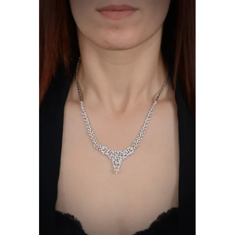 Balın Bayan Zirkon Taşlı Gümüş Su Yolu Set - Kolye, Bileklik, Küpe, Yüzük Balın Bayan Zirkon Taşlı Gümüş Su Yolu Set - Kolye, Bileklik, Küpe, Yüzük