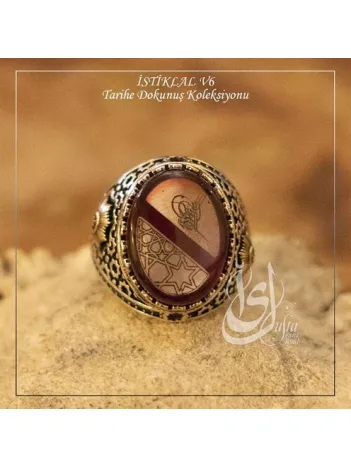İslam Usta Tasarımı İstiklal Model 6 Gümüş Erkek Yüzük
