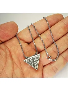 Bayan Gümüş Kolye Muska Cevşen Haznesi