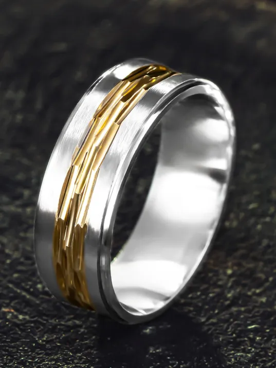 Erkek Gümüş Alyans - Halat Tasarımı 925 Ayar Erkek Yüzük