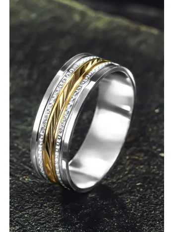 Erkek Gümüş Alyans – Altın Kaplama Çapraz Desenli Özel Tasarım Şık Erkek Yüzük Erkek Gümüş Alyans – Altın Kaplama Çapraz Desenli Özel Tasarım Şık Erkek Yüzük