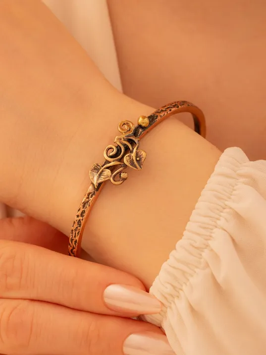 Kadın Bakır Bileklik - Ece Model Kadın Bakır Kelepçe Bileklik Bilezik