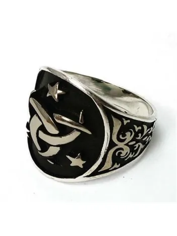 Gümüş Erkek Yüzük Teşkilatı Mahsusa Motifli