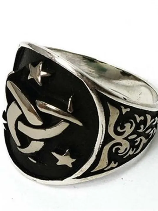 Gümüş Erkek Yüzük Teşkilatı Mahsusa Motifli