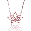 Lotus Çiçeği Rose Renk Bayan Gümüş Kolye Lotus Çiçeği Rose Renk Bayan Gümüş Kolye