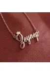 Kral Taç Yazılı Imza Rose Renk Bayan Gümüş Kolye Zincir Gklrosısımt Kral Taç Yazılı Imza Rose Renk Bayan Gümüş Kolye Zincir Gklrosısımt
