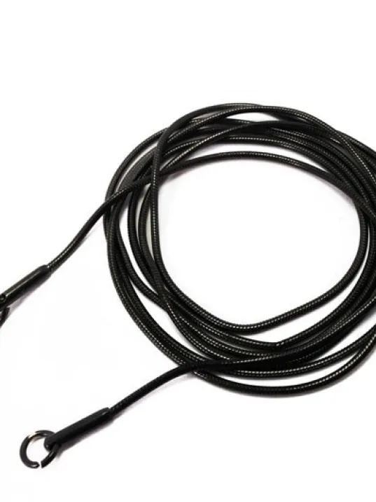 OttoMan Siyah Snake Erkek Çelik Zincir Kolye Çok İnce Ve Uzun Model