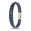 Erkek Doğaltaş Bileklik - 6Mm Doğal Lapis Taşı Deri Kordon Ve Çelik Bileklik Erkek Doğaltaş Bileklik - 6Mm Doğal Lapis Taşı Deri Kordon Ve Çelik Bileklik