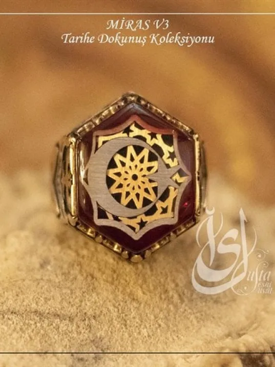 İslam Usta Tasarımı Miras Model 3 Gümüş Erkek Yüzük İslam Usta Tasarımı Miras Model 3 Gümüş Erkek Yüzük