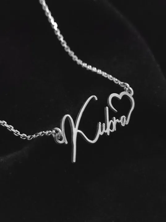 Kalp Gümüş Renk  Gümüş Kolye Zincir Gklgmsısımk