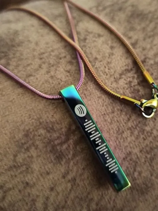 Spotify Şarkı Kodlu Hologram Bar Çubuk Kolye Snake Zincir GKLSPOTHOLO-KRS