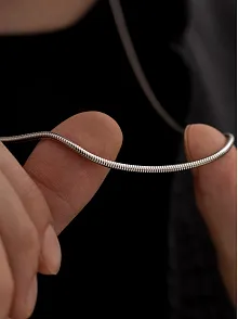 Erkek Çelik Kolye - 2.5mm Yamaç Model Paslanmaz Çelik Kolye