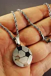 OttoMan Futbol Topu Erkek Çelik Kolye Zincir