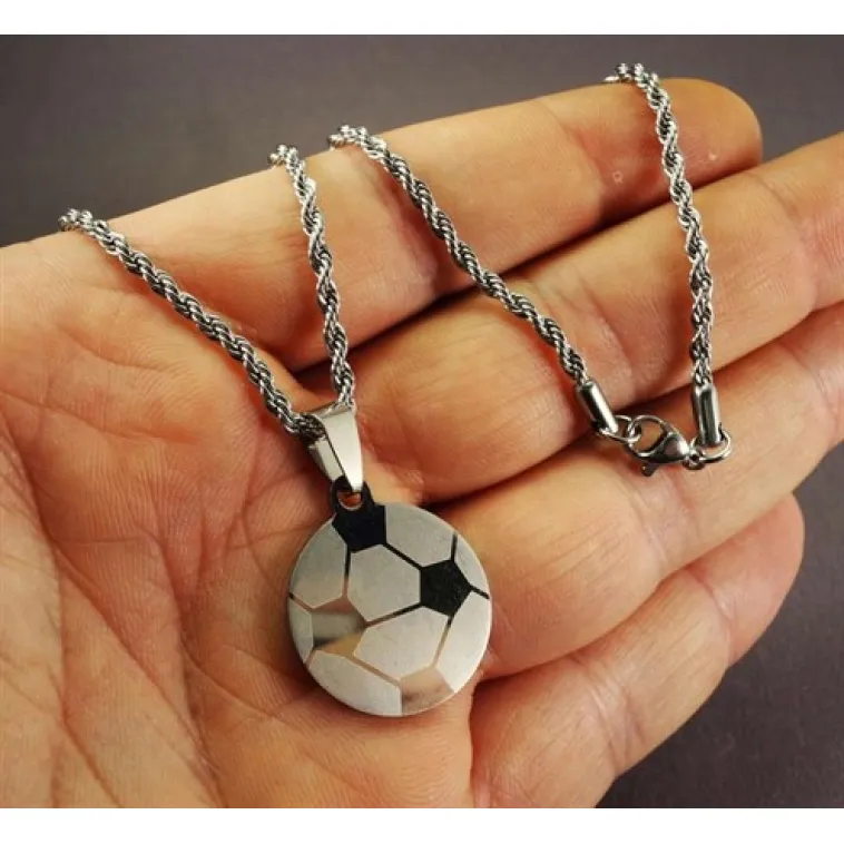 OttoMan Futbol Topu Erkek Çelik Kolye Zincir OttoMan Futbol Topu Erkek Çelik Kolye Zincir