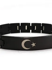 OttoMan Ayyıldız Selçuklu Kartalı Çelik Erkek Bileklik
