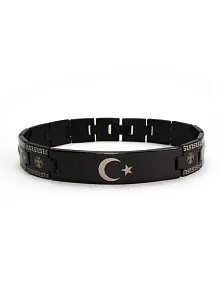 OttoMan Ayyıldız Selçuklu Kartalı Çelik Erkek Bileklik