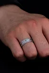 Titanik Model Erkek Gümüş Tek Alyans Yüzük Nişan Söz Yüzükleri