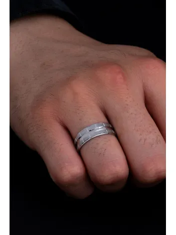 Titanik Model Erkek Gümüş Tek Alyans Yüzük Nişan Söz Yüzükleri