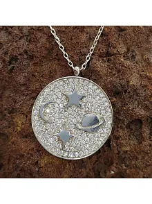 Zirkon Taşlı Galaksi Bayan Gümüş Kolye