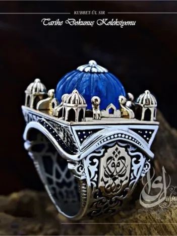İslam Usta Tasarımı Kubbet-ül Sır Gümüş Erkek Yüzük