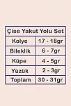 Çise Bayan Yakut Taşlı Gümüş Su Yolu Set - Kolye, Bileklik, Küpe, Yüzük