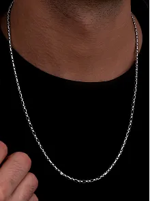 Erkek Çelik Kolye - 3 mm Kuş Gözü Model Çelik Kolye