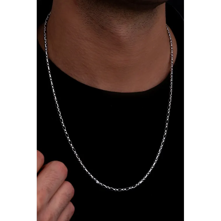 Erkek Çelik Kolye - 3 mm Kuş Gözü Model Çelik Kolye Erkek Çelik Kolye - 3 mm Kuş Gözü Model Çelik Kolye