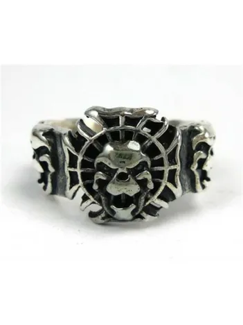 Gotik Kurukafa Skull Gümüş Erkek Yüzüğü