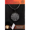 Bereket Duası Karınca Duası Bayan Erkek Siyah Çelik Kolye Deri CKLKARINCA1-SYH