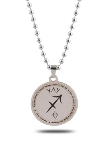 Yay Burcu Kolye Kadın Erkek Çelik Kolye Top Zincir CKLYAYBURCU-GMS