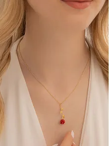 Ters Gül Model 2 Rose Renk Gümüş Kolye Gkltrsgulm1-ros