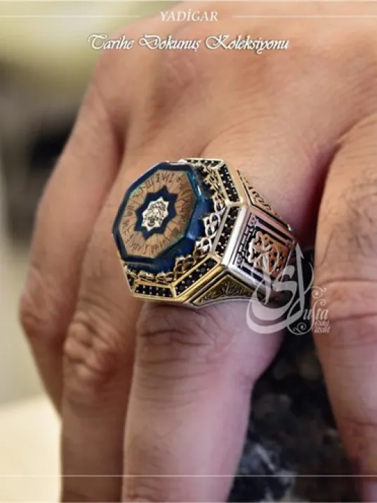 İslam Usta Tasarımı Yadigar Gümüş Erkek Yüzük