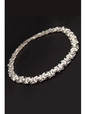 925 Ayar Gümüş Erkek Bileklik Künye Parlak Euro Kral Model 925 Ayar Gümüş Erkek Bileklik Künye Parlak Euro Kral Model