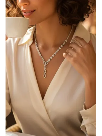 Mekik Su Yolu Gümüş Kolye Mekik Su Yolu Gümüş Kolye