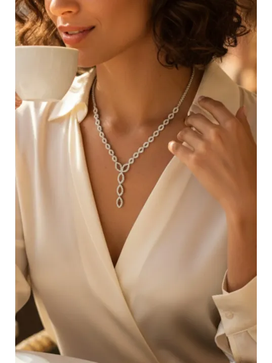 Mekik Su Yolu Gümüş Kolye Mekik Su Yolu Gümüş Kolye