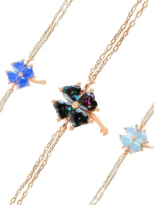 Rose Taşlı Yonca Model Kadın Gümüş Bileklik Gblyncmdlb1-ros Rose Taşlı Yonca Model Kadın Gümüş Bileklik Gblyncmdlb1-ros