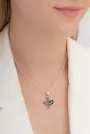 Büyük Vav Elif Bayan Gümüş Kolye