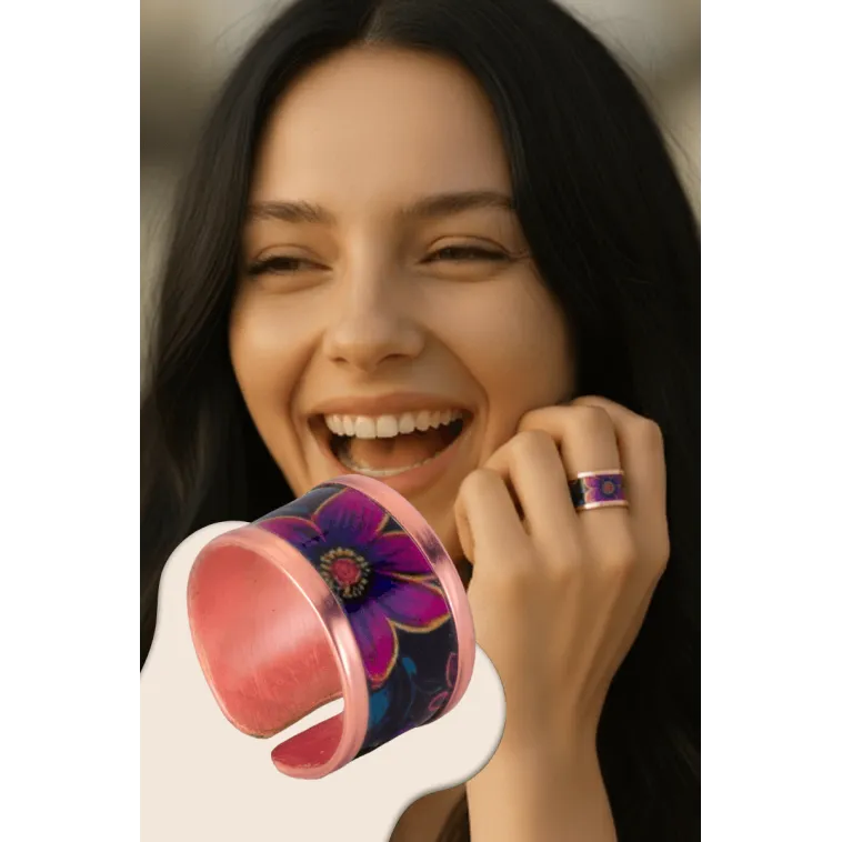 Kadın Bakır Yüzük - Bianca Model Özel Baskı Metal Kutu Ve Kuvars Taşı Kadın Bakır Yüzük - Bianca Model Özel Baskı Metal Kutu Ve Kuvars Taşı