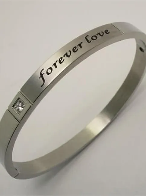 Forever Love Paslanmaz Çelik Bayan Kelepçe Bileklik