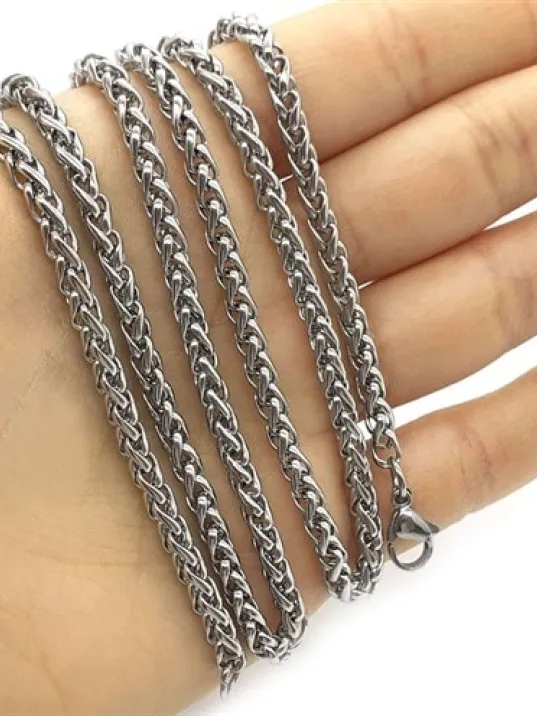 Yuvarlak Kral Model Paslanmaz Çelik Erkek Kolye Zincir