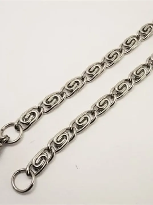 Yeni Sarmal Model Hakiki 316L Paslanmaz Çelik Erkek Kolye Zincir Orta Kalınlıkta